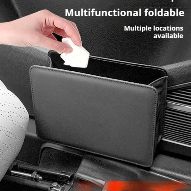 Leak-Proof Car Trash Can — Fits Door Pocket, Sealed Lid