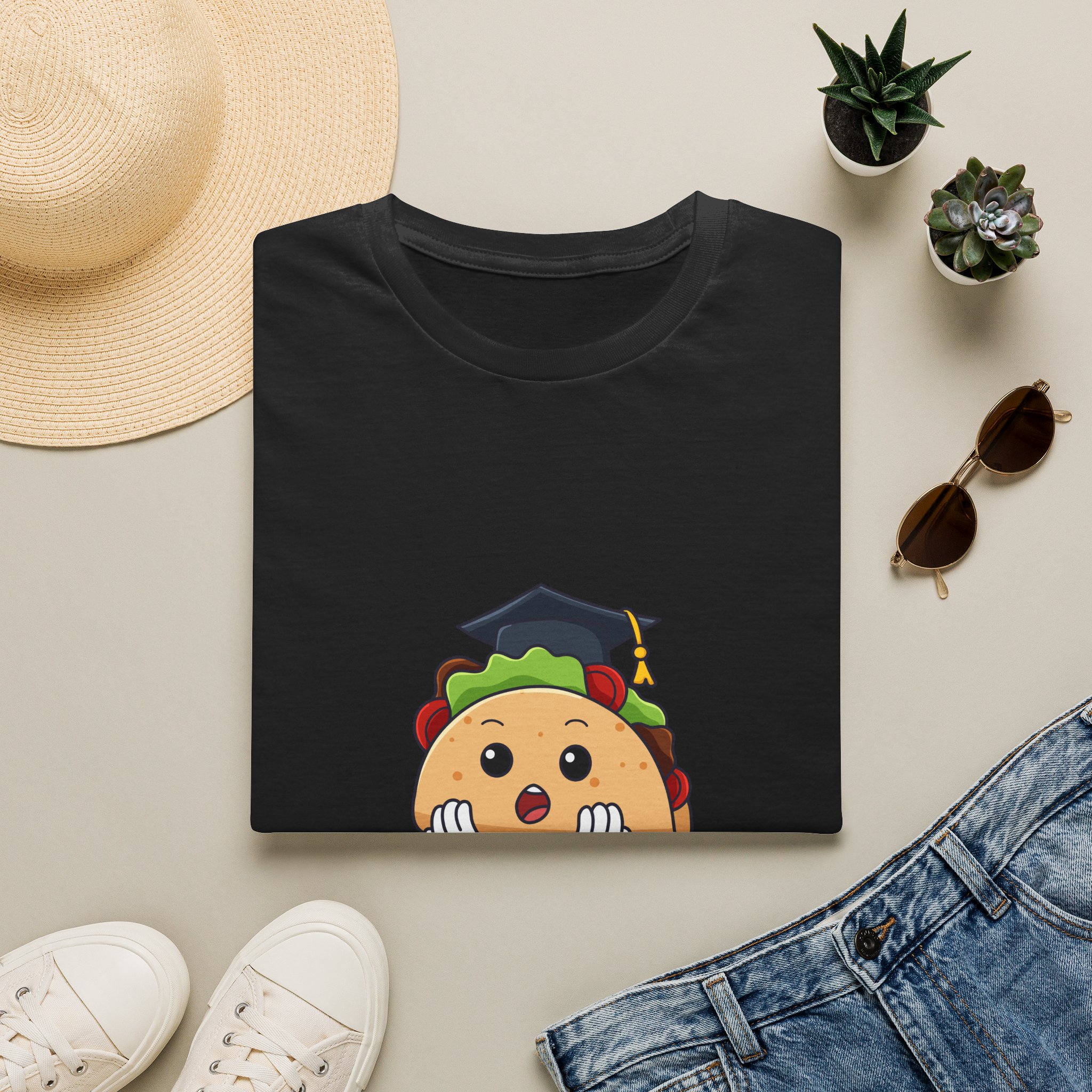 Graduation Taco T-Shirt — Cute Taco with Graduation Cap Shirt for Grad Celebrations - Image 5