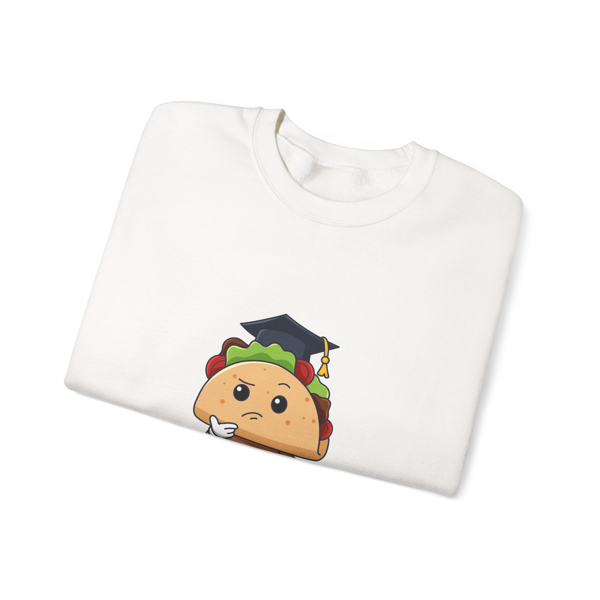 Graduation Taco Crewneck Sweatshirt – Cute Grad Taco Graphic - Image 3
