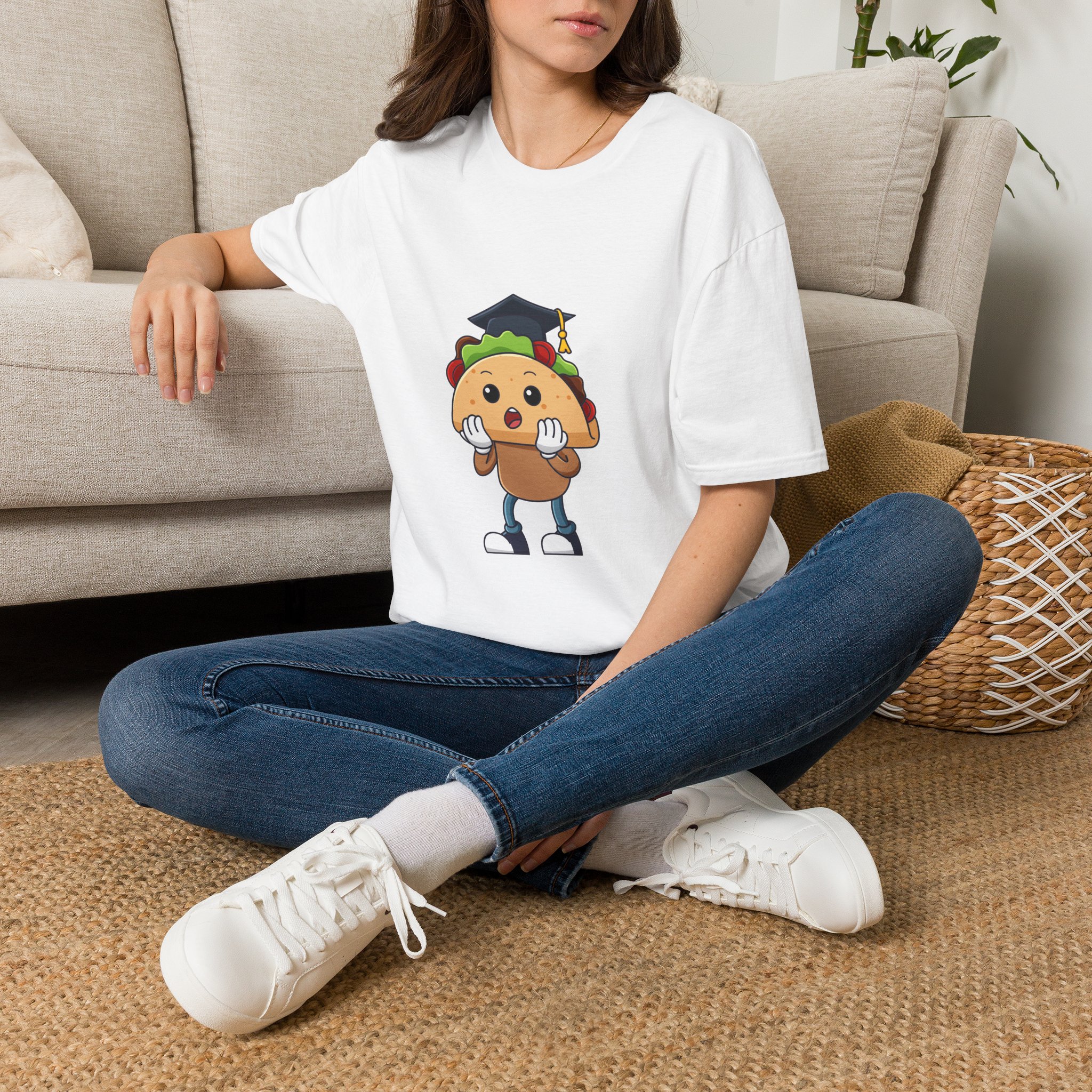 Graduation Taco T-Shirt — Cute Taco with Graduation Cap Shirt for Grad Celebrations - Image 2