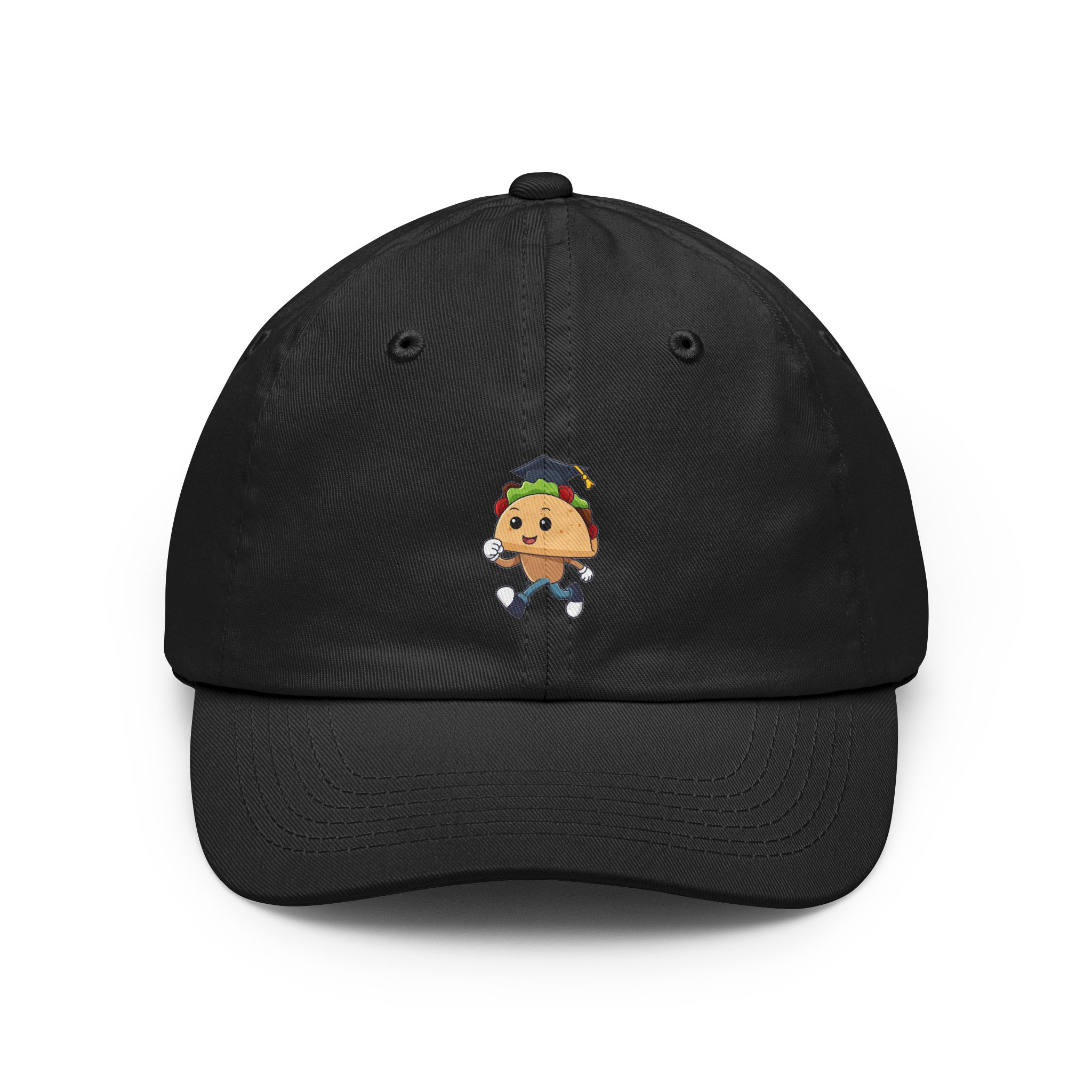 Graduation Taco Dad Hat — Cute Grad Cap Character Baseball Cap - Image 2