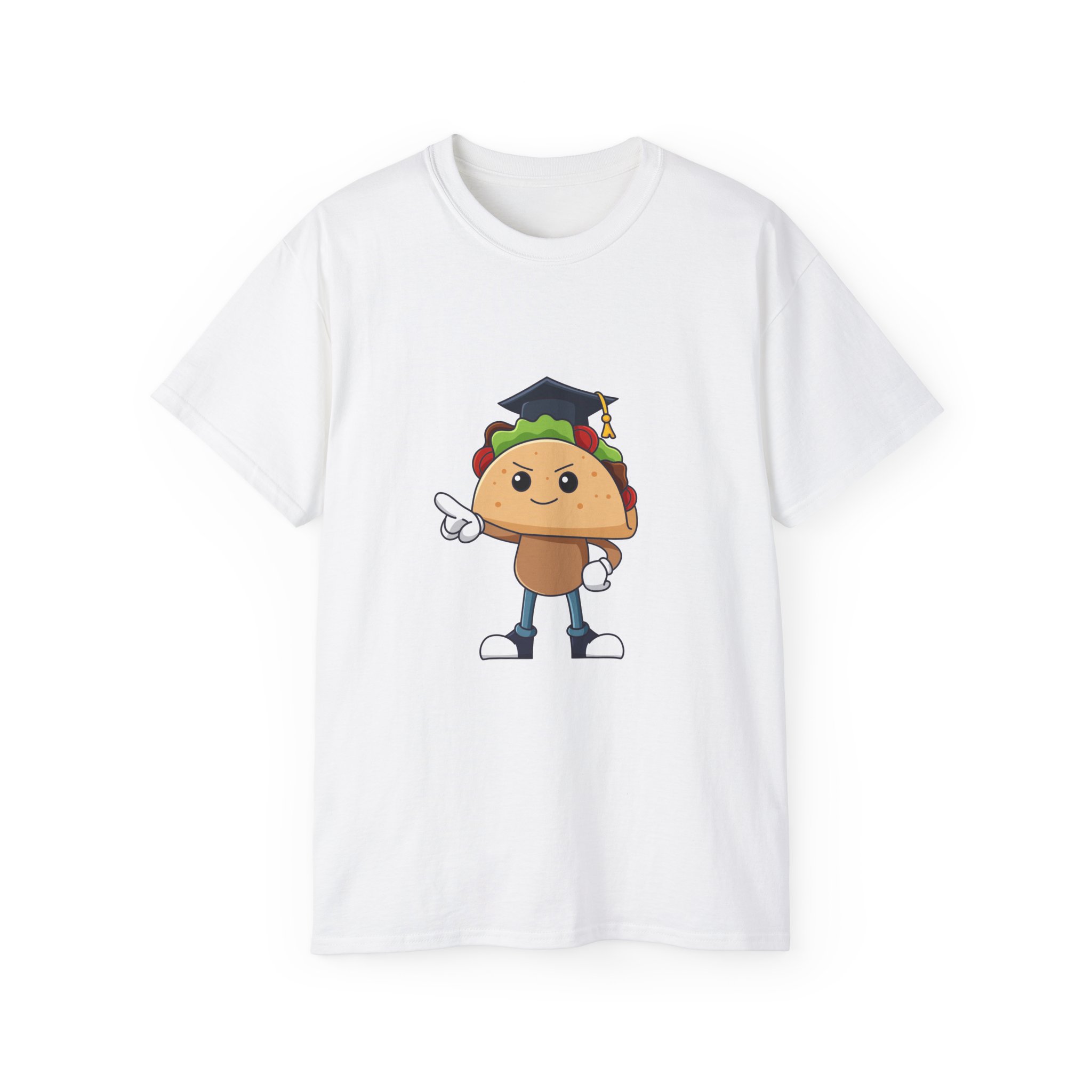 Graduation Taco T‑Shirt — Cute Grad Taco with Cap